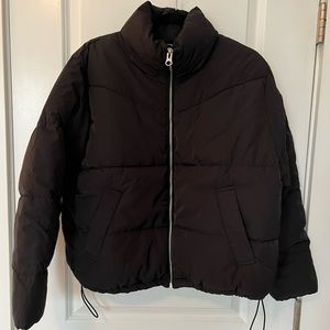 H&M Cropped Black Puffer Jacket